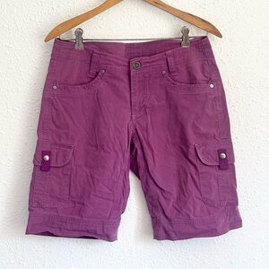 Kuhl purple canvas long cargo hiking shorts 4